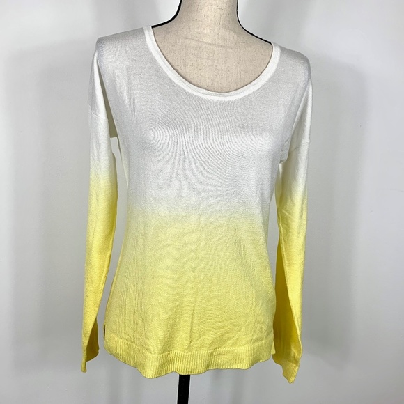 Olive & Oak Stitch Fix Yellow White Umbre Sweater - Picture 1 of 8